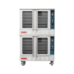Flamaster FLM-COE240-2 38" Commercial Double Deck Electric Convection Oven - 10 Racks, 240V