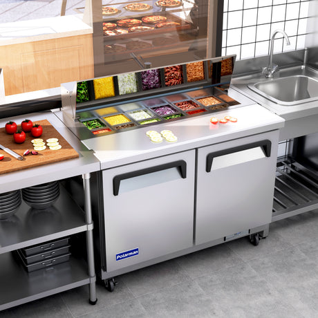 sandwich prep table