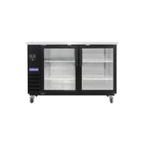 Polarman PLM-BC3-24G 61" Black Glass Door Back Bar Refrigerator with LED Lighting