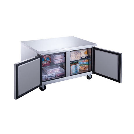 Dukers DUC48R 48 1/8" Undercounter Refrigerator with Two Solid Full Doors, 12.2 Cu.Ft.