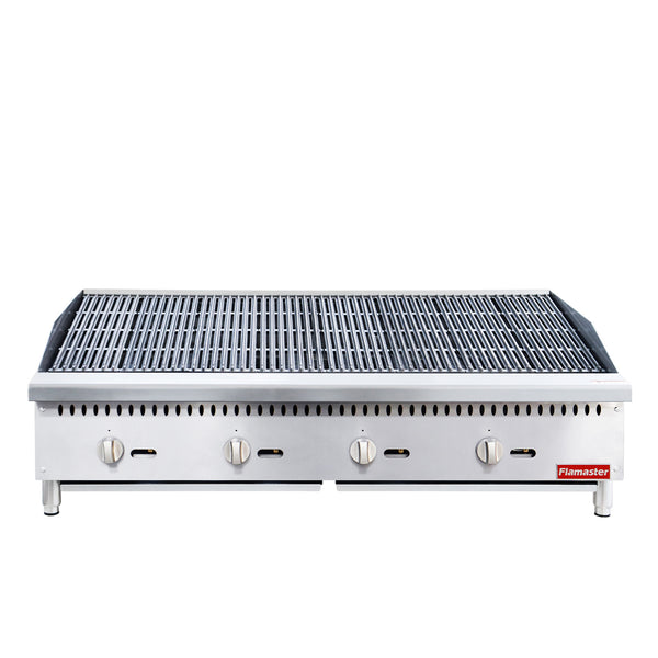 Flamaster FLM-CB48-M 48″ Natural Gas Charbroiler with 140,000 BTU Output