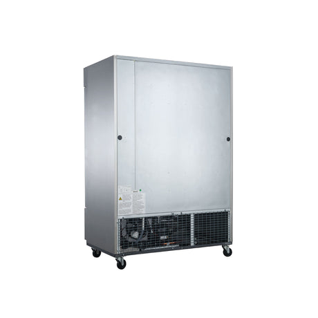 Dukers D55R 55 1/8" Two Section Reach-In Refrigerator with Solid Full Doors, Bottom Mount, Stainless Steel, 41.6 Cu.Ft.