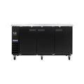 Polarman PLM-BC4-24 73" Black Solid Door Back Bar Refrigerator with LED Lighting