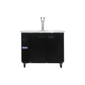 Polarman PLM-BCBD2-1 49 1/8" Double Tap Kegerator Beer Dispenser with 2 Solid Doors, 12.5 cu. ft.