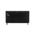 Polarman PLM-BC-3 69" Black Solid Door Back Bar Refrigerator with LED Lighting