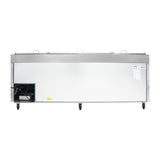Polarman PLM-P93S 94 3/16" Refrigerated Pizza Prep Table with Three Solid Full Doors, (12) 1/3 Size Pans