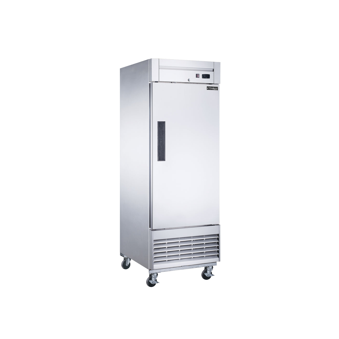 Dukers D28F 27 1/2" One Section Reach-In Freezer with Solid Full Door, Bottom Mount, Stainless Steel, 18.8 Cu.Ft.
