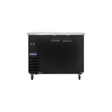 Polarman PLM-BC2-24 49" Black Solid Door Back Bar Refrigerator with LED Lighting