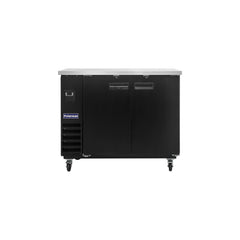Polarman PLM-BC2-24 49" Black Solid Door Back Bar Refrigerator with LED Lighting