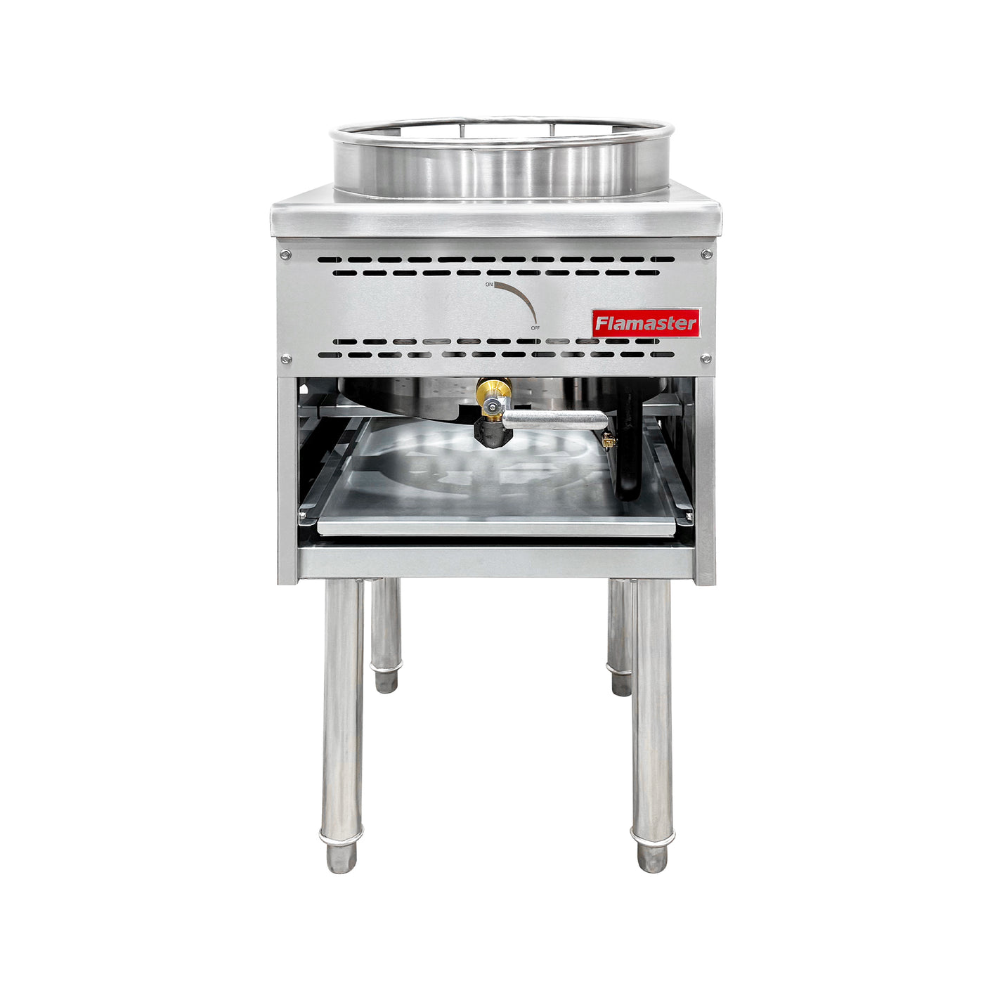 Flamaster FLM-WOK16-LP 17 1/2” Wok Range with 16” Ring, Liquid Propane, 125,000 BTU