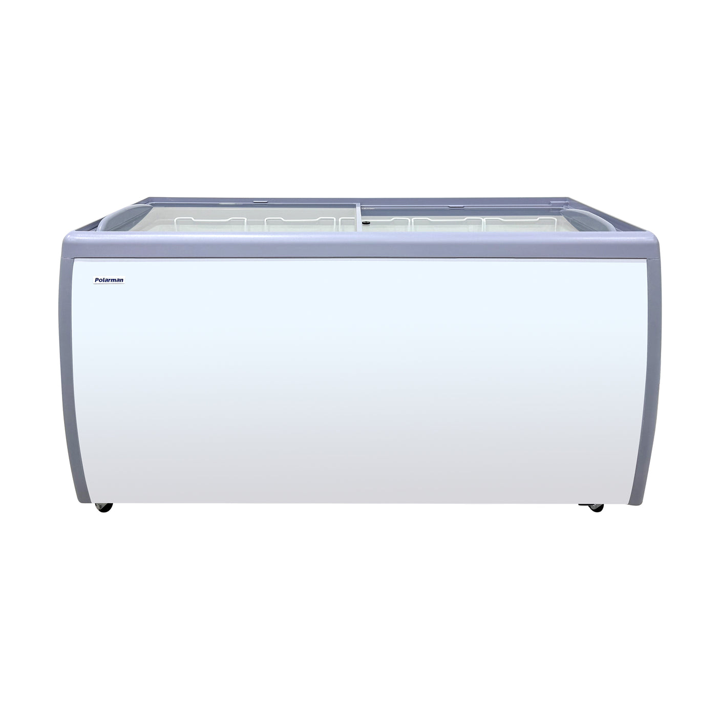Polarman PLM-S460F 60" Mobile Ice Cream Display Freezer, Flat Sliding Lid with 5 Baskets, 13.1 cu. ft.