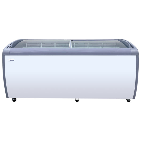 Polarman PLM-S560 70 7/8" Curved Sliding Top Display Ice Cream Freezer