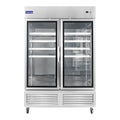 Polarman PLM-54FGS 53 15/16" Reach-In Freezer with Double Glass Doors with LED Lighting, Bottom Mount, Stainless Steel, 49 cu. ft.