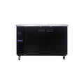 Polarman PLM-BC3-24 61" Black Solid Door Back Bar Refrigerator with LED Lighting