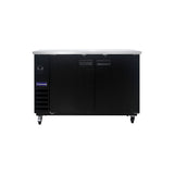 Polarman PLM-BC3-24 61" Black Solid Door Back Bar Refrigerator with LED Lighting