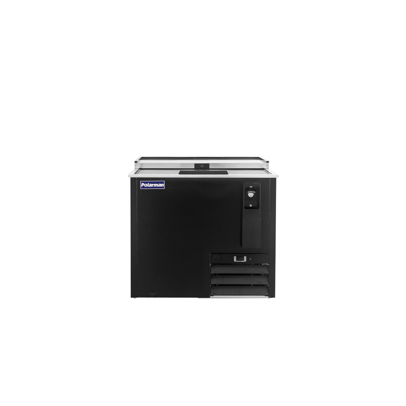 Polarman PLM-B36A 36 13/16" Black Horizontal Bottle Cooler
