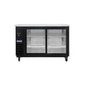 Polarman PLM-BC3-24SD 61" Black Glass Door Back Bar Refrigerator with LED Lighting