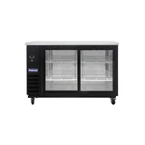 Polarman PLM-BC3-24SD 61" Black Glass Door Back Bar Refrigerator with LED Lighting