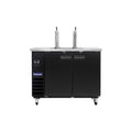 Polarman PLM-BCBD2-2 49 1/8" Dual Single-Tap Kegerator Beer Dispenser with 2 Solid Doors, 12.5 cu. ft.