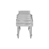 ChefAsst 18" Wide CA-LD1823-316 5-Tier Stainless Steel Commercial Liquor Shelf Display Rack