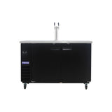 Polarman PLM-BCBD3-1 61 1/16" Double Tap Kegerator Beer Dispenser with 2 Solid Doors, 16.6 cu. ft.
