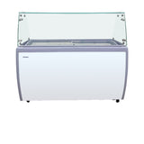 Polarman PLM-S460FGS 60" Ice Cream Dipping Cabinet with Flat Sneeze Guard
