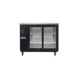 Polarman PLM-BC2-24SD 49" Black Glass Door Back Bar Refrigerator with LED Lighting