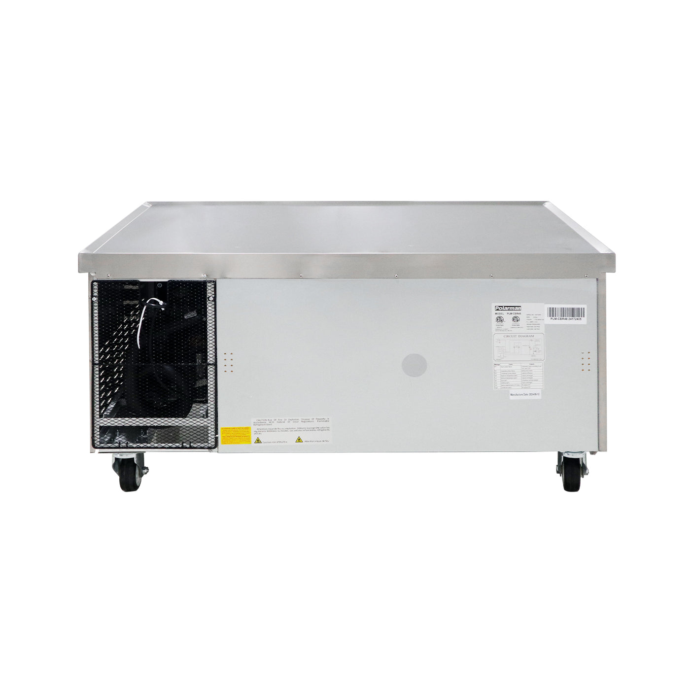 Polarman PLM-CBR48 50" Refrigerated Chef Base, 2 Drawers, 5.9 cu ft, Stainless Steel