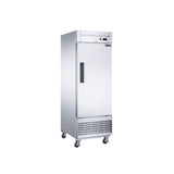 Dukers D28R 27 1/2" One Section Reach-In Refrigerator with Solid Full Door, Bottom Mount, Stainless Steel, 18.8 Cu.Ft.