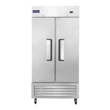 Polarman PLM-35RS 39 1/2" Reach-In Refrigerator with Double Solid Doors, Bottom Mount, Stainless Steel, 35 cu. ft.