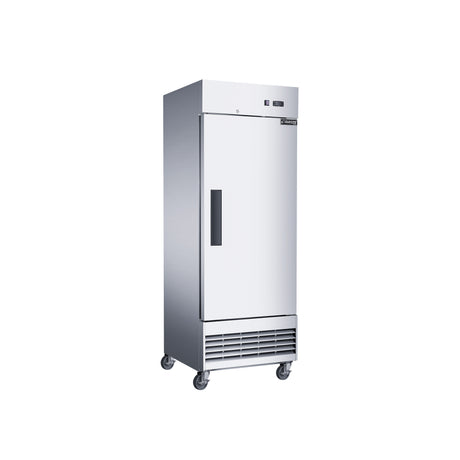 Dukers D28ER 27 1/2" One Section Reach-In Refrigerator with Solid Full Door, Bottom Mount, Stainless Steel, 15.9 Cu.Ft.