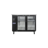 Polarman PLM-BC2-24G 49" Black Glass Door Back Bar Refrigerator with LED Lighting
