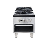 Flamaster FLM-SP-2 18” NG/LPG Stock Pot Range, 2 Three Ring Burners, 160,000 BTU