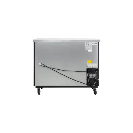 Polarman PLM-BC2-24 49" Black Solid Door Back Bar Refrigerator with LED Lighting