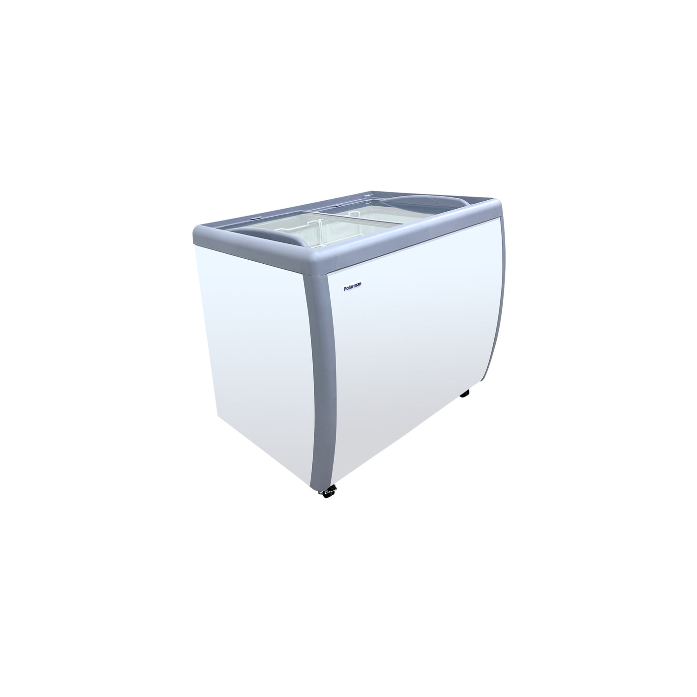 Polarman PLM-S260F 39" Mobile Ice Cream Display Freezer, Flat Sliding Lid with 3 Baskets, 7.4 cu. ft.