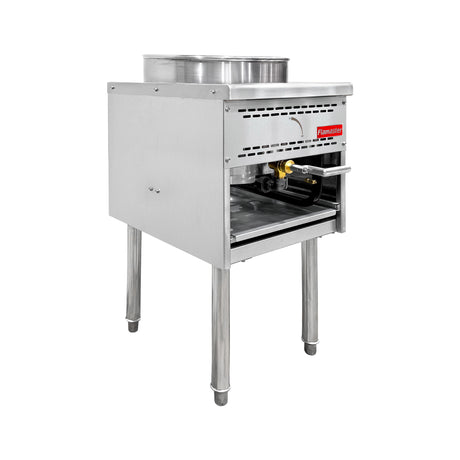 Flamaster FLM-WOK16-LP 17 1/2” Wok Range with 16” Ring, Liquid Propane, 125,000 BTU
