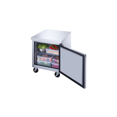 Dukers DUC29R 29" Undercounter Refrigerator with One Solid Full Door, 7 Cu.Ft.