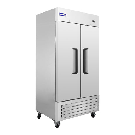 Polarman PLM-35RS 39 1/2" Reach-In Refrigerator with Double Solid Doors, Bottom Mount, Stainless Steel, 35 cu. ft.