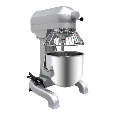 ChefAsst CA-MX10C 10 Qt. 3-Speed Planetary Stand Mixer with Guard & Standard Accessories
