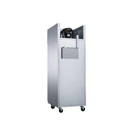 Dukers D28AR 27 1/2" One Section Reach-In Refrigerator with Solid Full Door, Top Mount, Stainless Steel, 19.1 Cu.Ft.