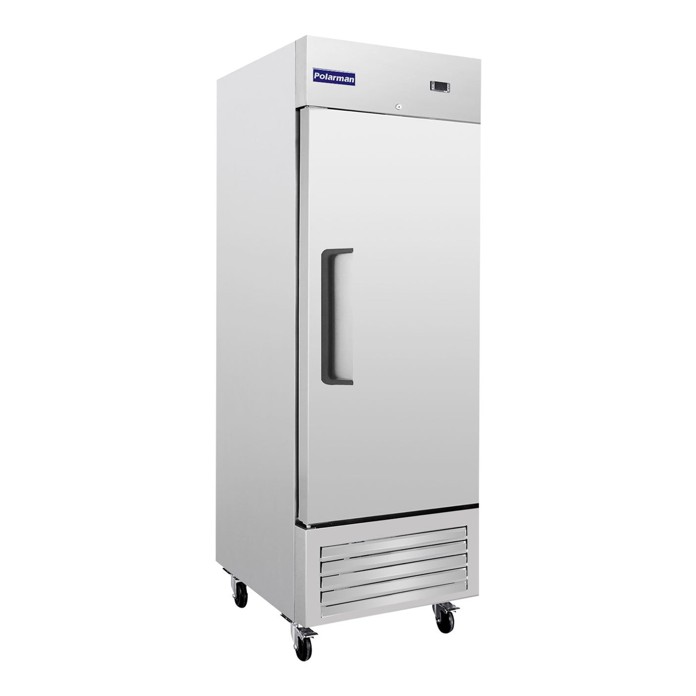 Polarman PLM-19RS 26 3/16" Reach-In Refrigerator with Single Solid Door, Bottom Mount, Stainless Steel, 19 cu. ft.