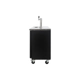 Polarman PLM-BCBD4-2 73 1/16" Dual Double-Tap Kegerator Beer Dispenser with 3 Solid Doors, 20.8 cu. ft.