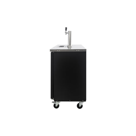 Polarman PLM-BCBD4-2 73 1/16" Dual Double-Tap Kegerator Beer Dispenser with 3 Solid Doors, 20.8 cu. ft.