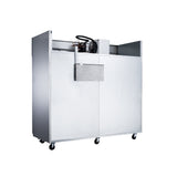 Dukers D83AF 82 5/8" Three Section Reach-In Freezer with Solid Full Doors, Top Mount, Stainless Steel, 66.2 Cu.Ft.