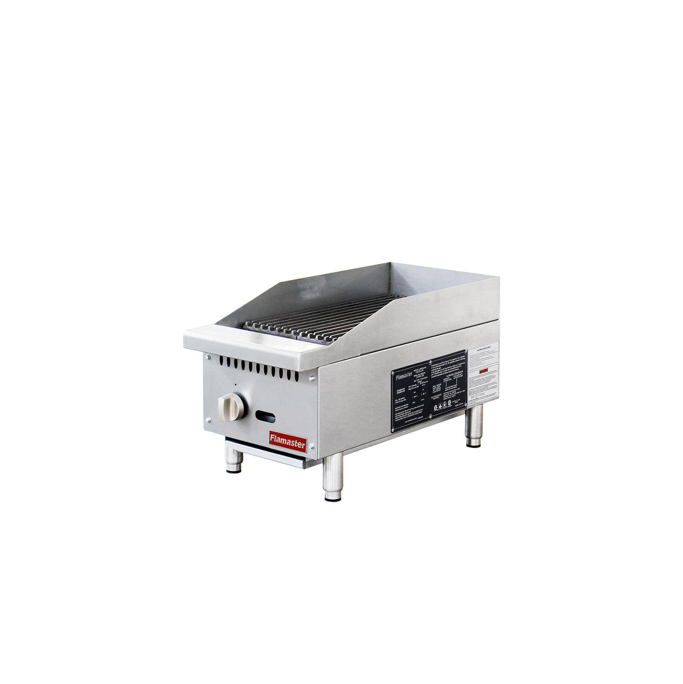 Flamaster FLM-CB12-M 12" Countertop Gas Charbroiler, NG/LPG, 35,000 BTU, 1 Burner