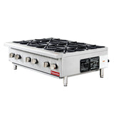 Flamaster FLM-HP36-M 36" Countertop Gas Hot Plate, NG/LPG, 150,000 BTU, 6 Burners
