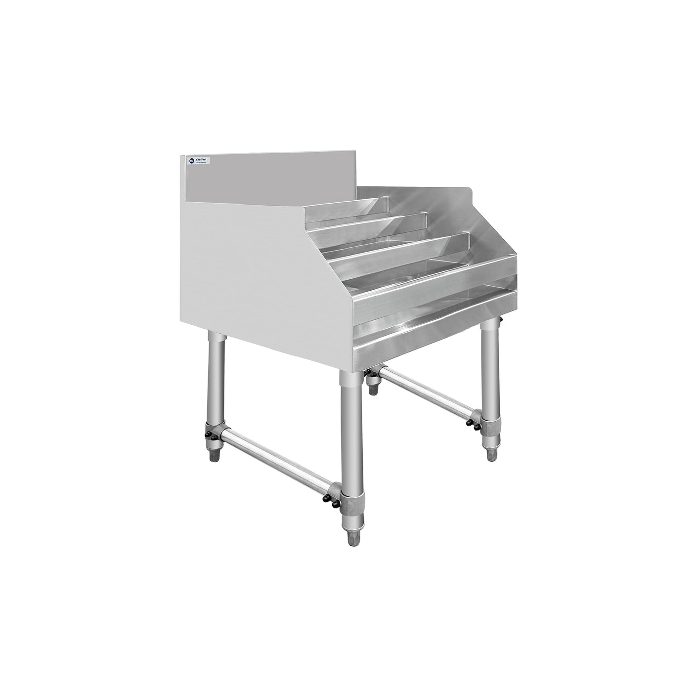 ChefAsst 24" Wide CA-LD2423-316 5-Tier Stainless Steel Commercial Liquor Shelf Display Rack