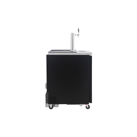 Polarman PLM-BCBD1 24 1/8" Single Tap Kegerator Beer Dispenser with 2 Solid Doors, 8.1 cu. ft.