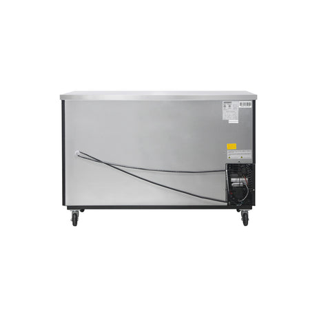 Polarman PLM-BC3-24 61" Black Solid Door Back Bar Refrigerator with LED Lighting