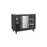 Polarman PLM-BC2-24SD 49" Black Glass Door Back Bar Refrigerator with LED Lighting
